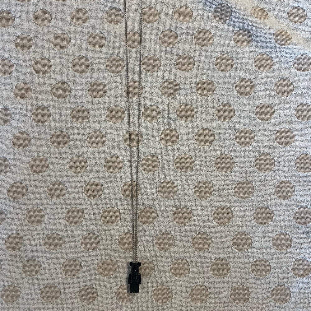 Men's Black Bear Pendant Necklace
